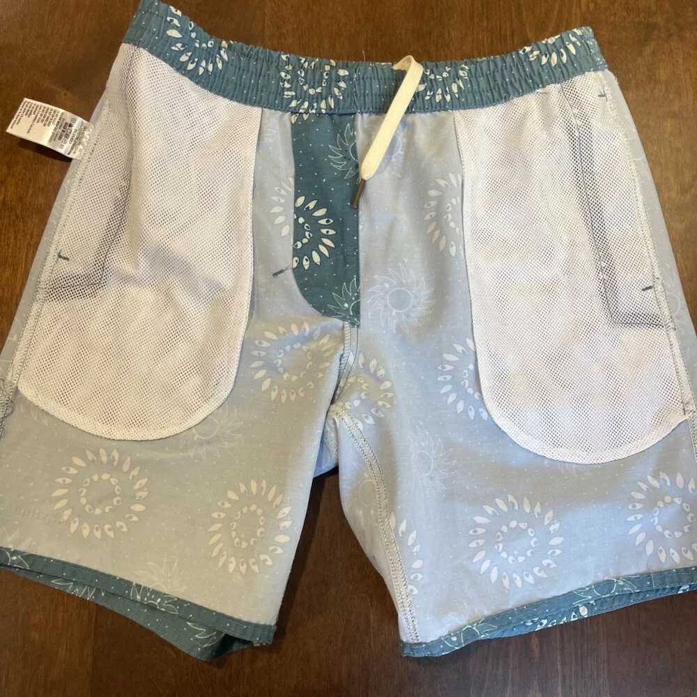 Rhythm Kona Beach Shorts Men's Size 30 Hybrid Swim Trunks Pockets Quick Drying‎